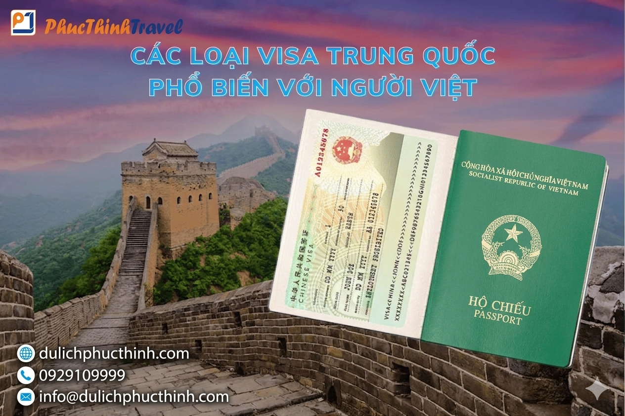 Các loại visa đi Trung Quốc 2026: ký hiệu, thời hạn và điều kiện xin